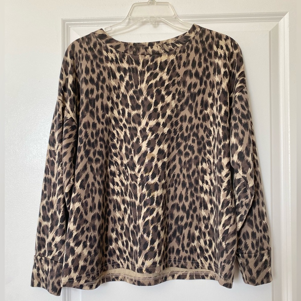 Banana Republic Animal Print Crewneck Sweatshirt - size MP